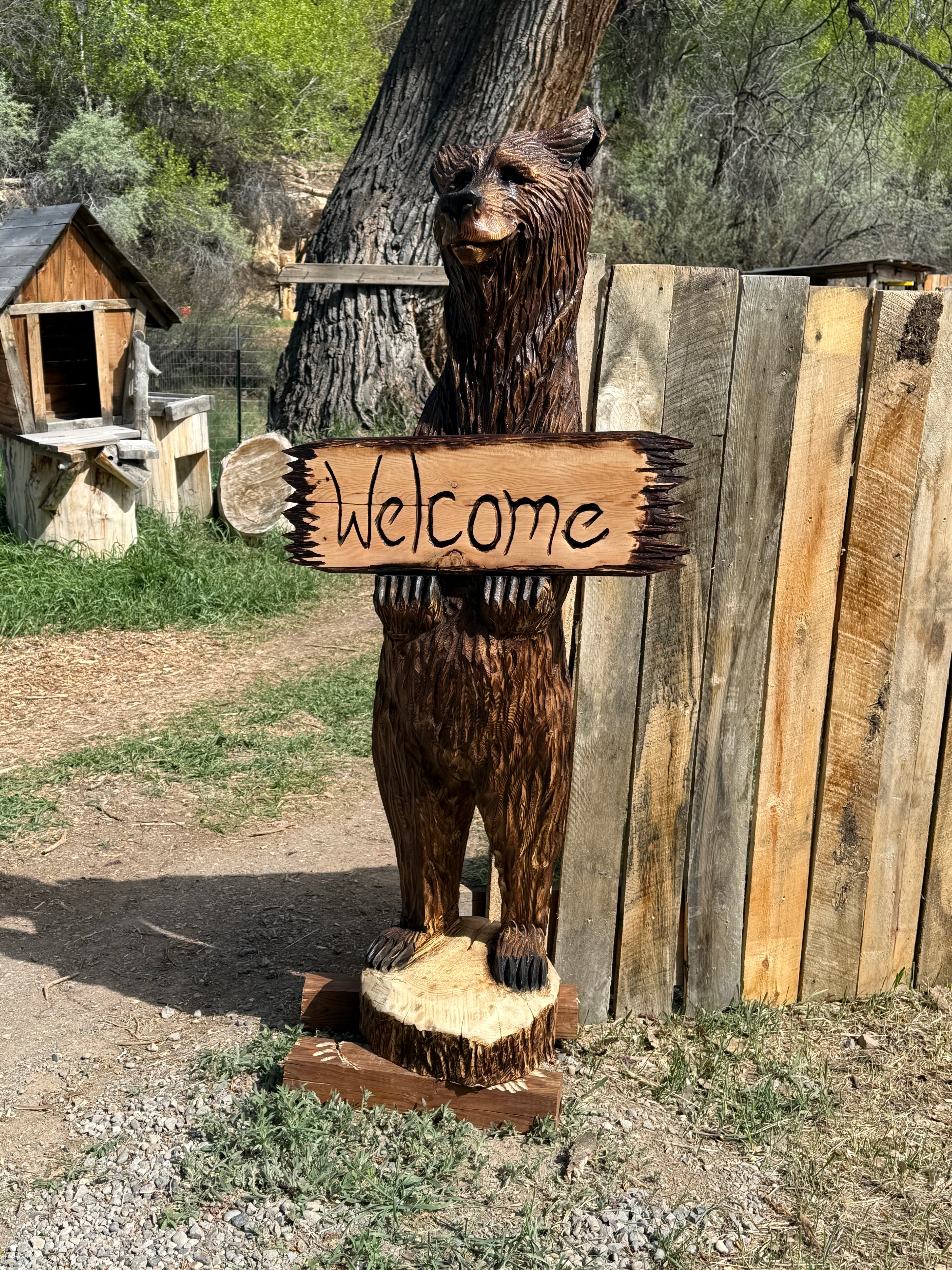 Welcome Sign Bear